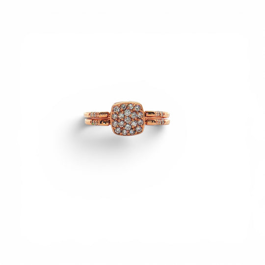 Reversible Chocolate and white Diamond Ring