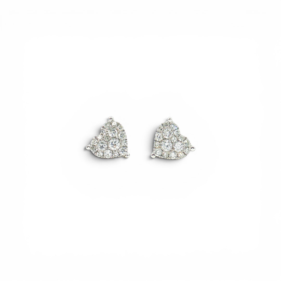 DIAMOND HEART STUDS