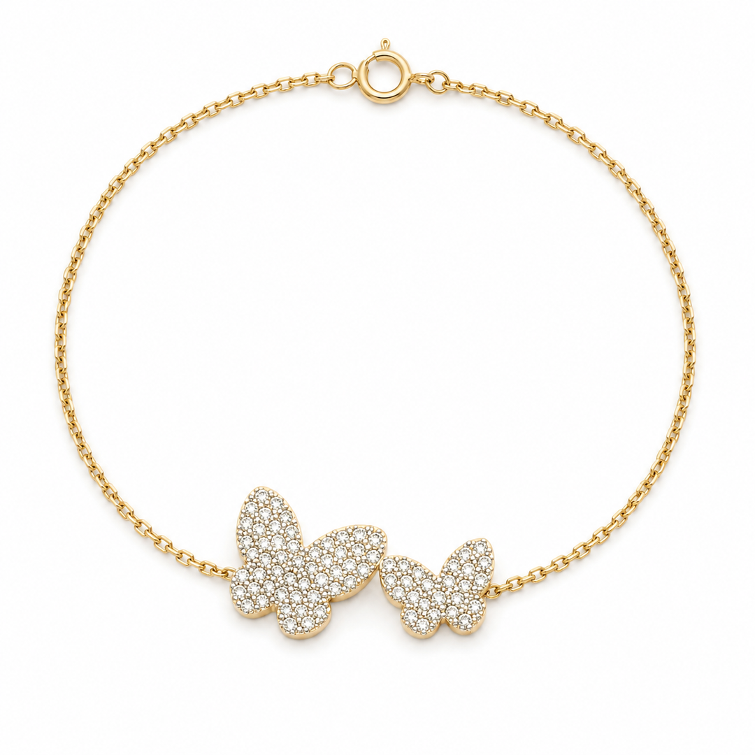 DOUBLE BUTTERFLY DIAMOND BRACELET