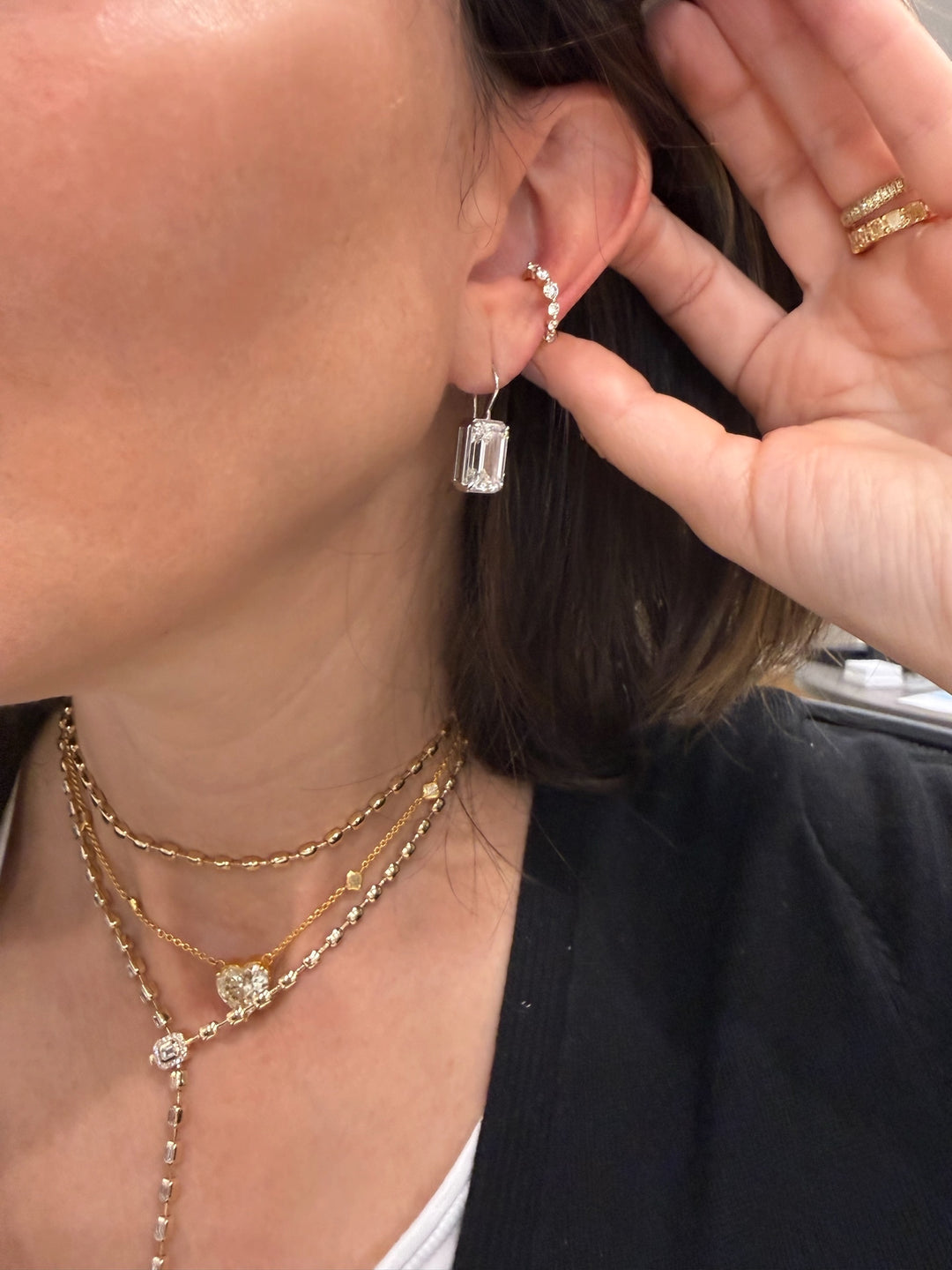 diamond ear cuff