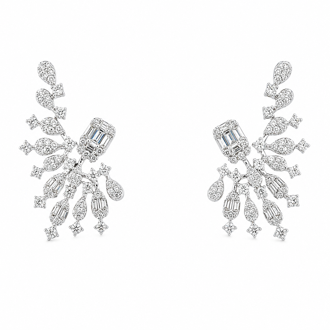 DIAMOND CRAWLER FAN EARRINGS