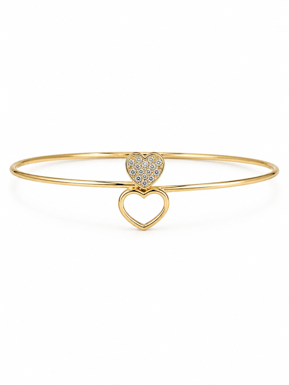 heart clasp bangle