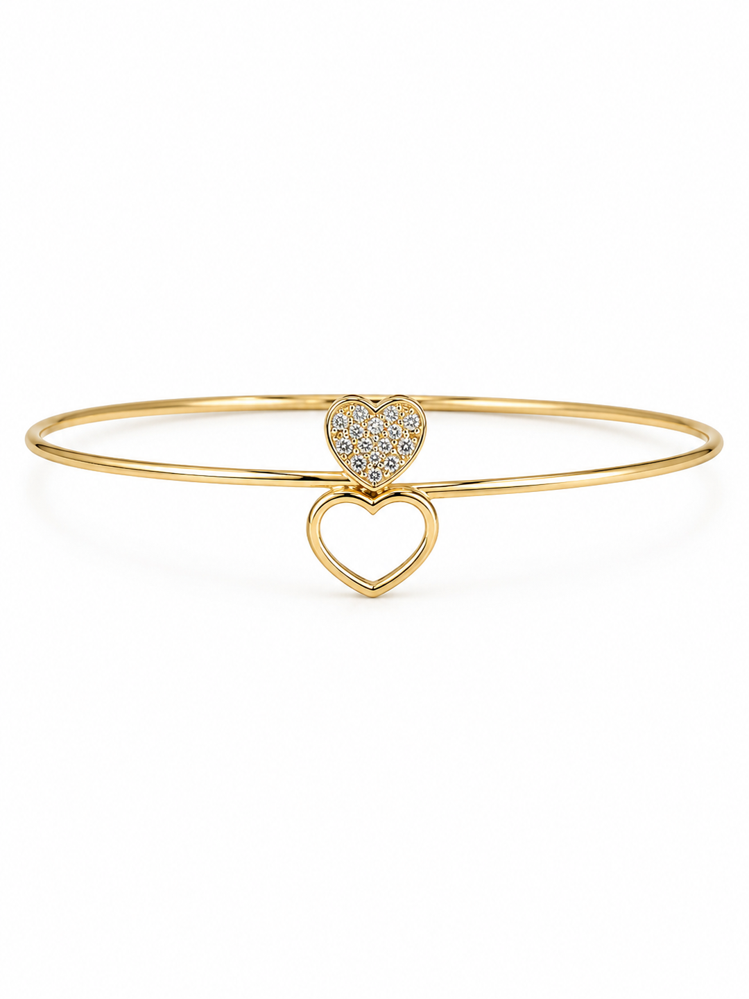 heart clasp bangle