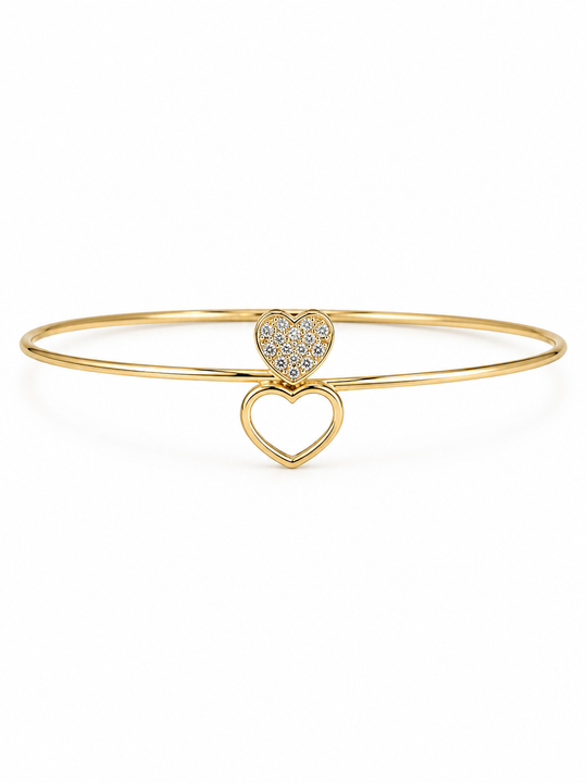 heart clasp bangle