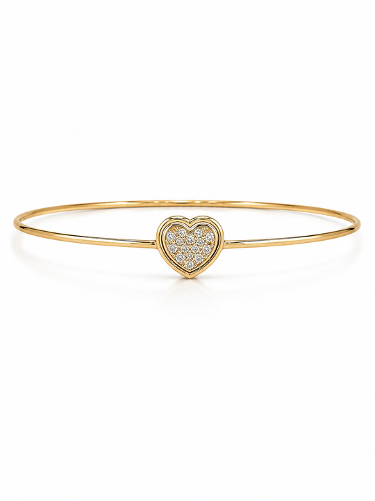 heart clasp bangle