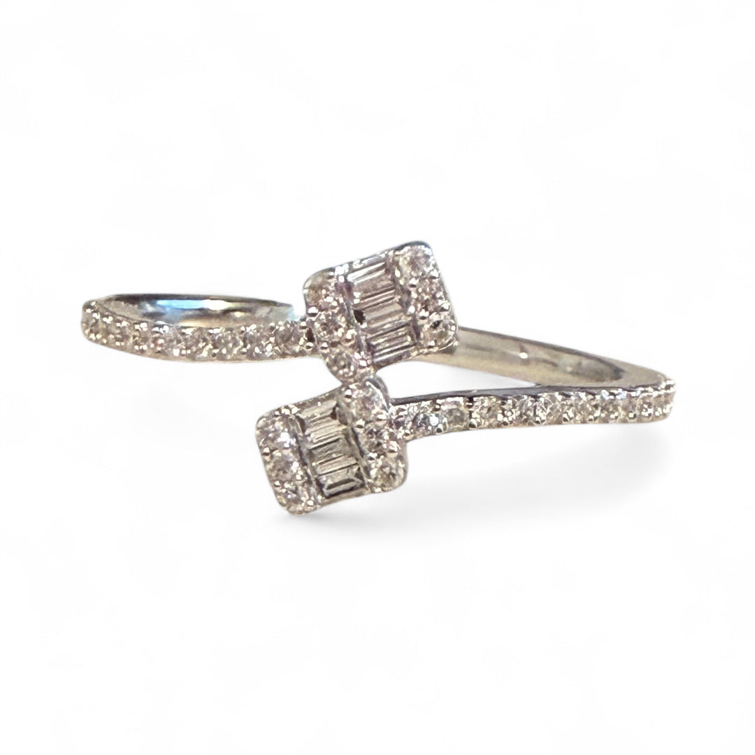 two square diamond ring