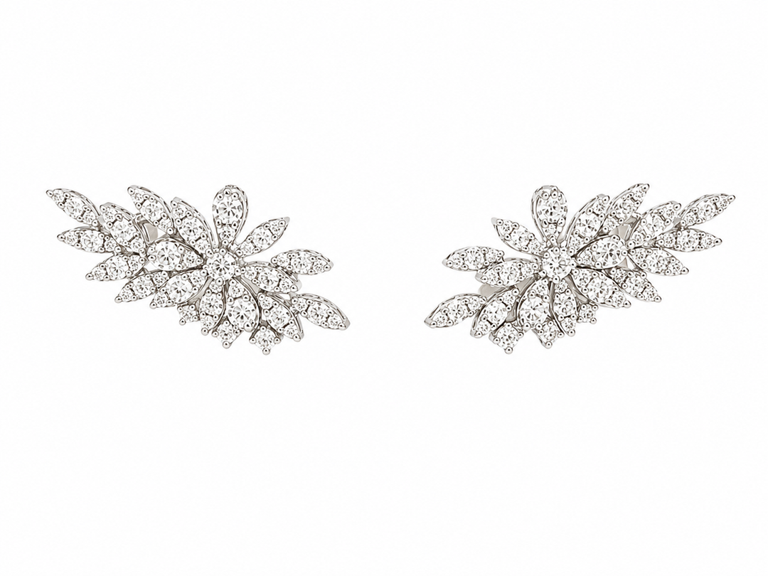 DIAMOND CRAWLER FAN EARRINGS