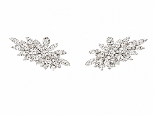 DIAMOND CRAWLER FAN EARRINGS