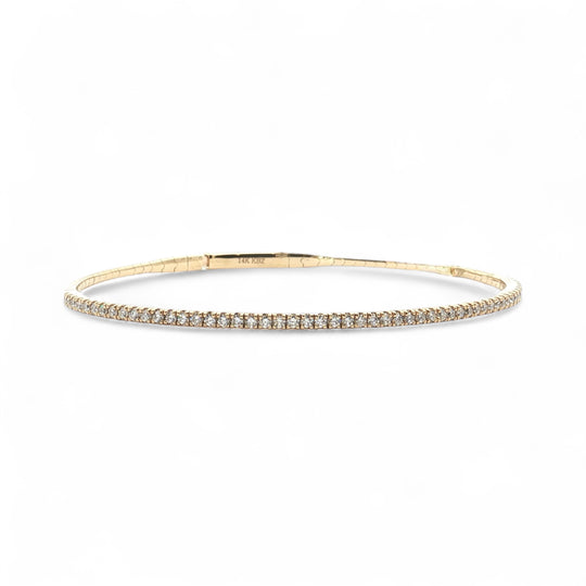 Yellow Gold Diamond Flexi Bangle