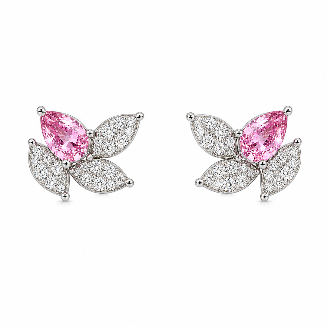 Pink Sapphire Cluster diamond crawler