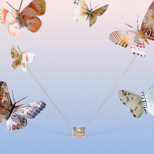 Emerald Cut Solitaire Necklace