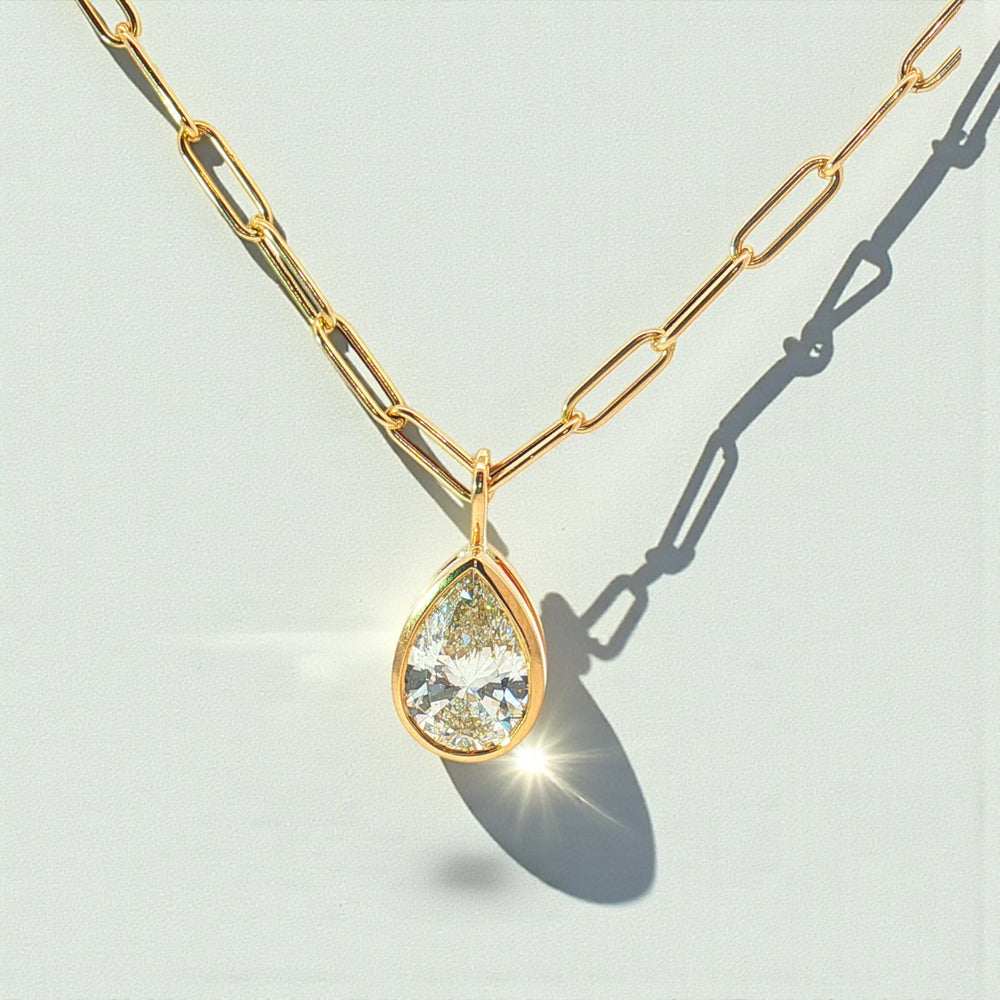 Lab grown 3.20 CTW Pear Shape Diamond