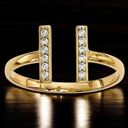 Diamond Bar Ring