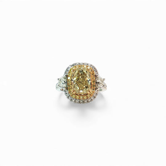 Fancy Yellow Diamond Ring 3.04 ctw