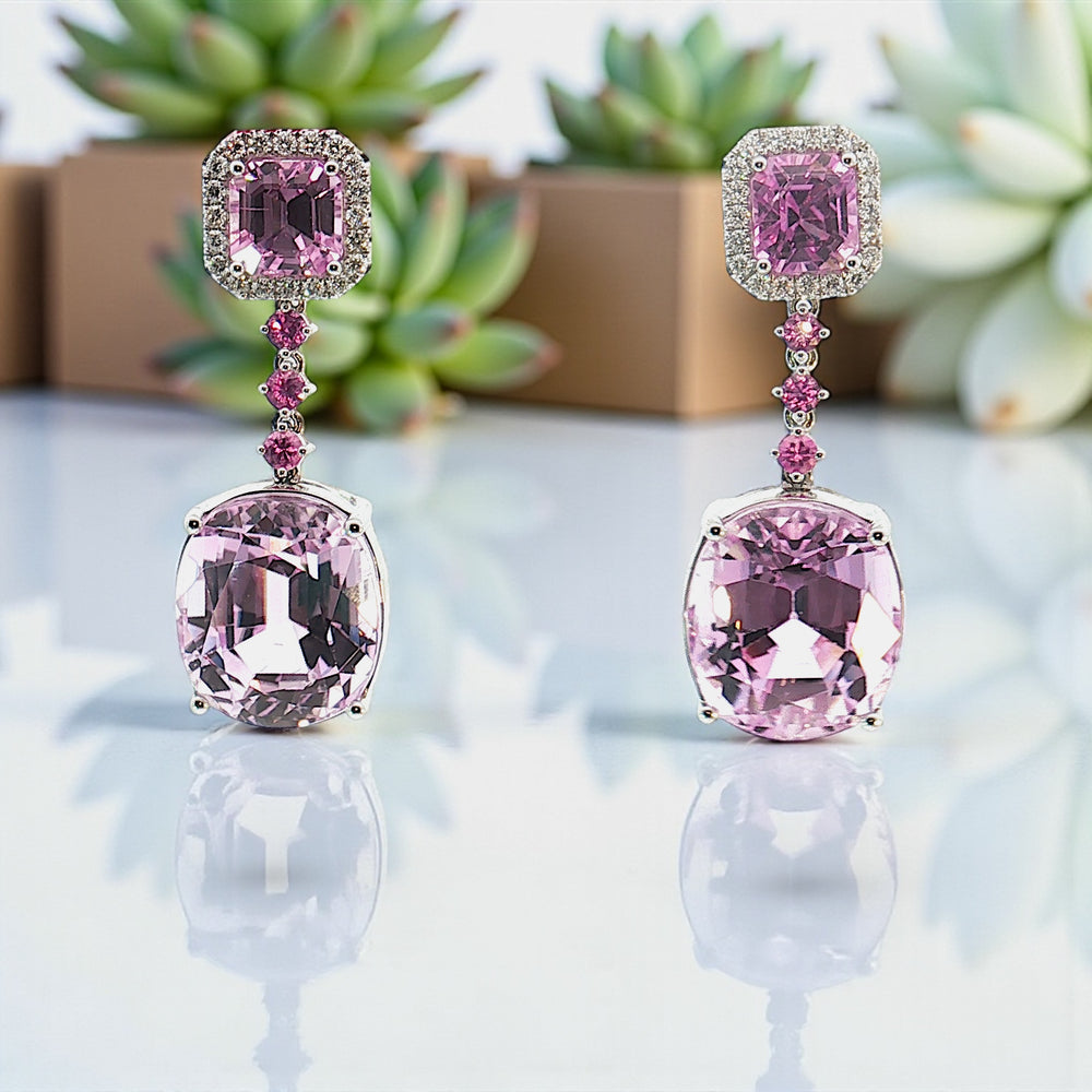 Pink Kunzite Earrings