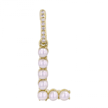 Pearl Letter Charm