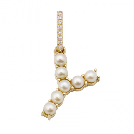 Pearl Letter Charm