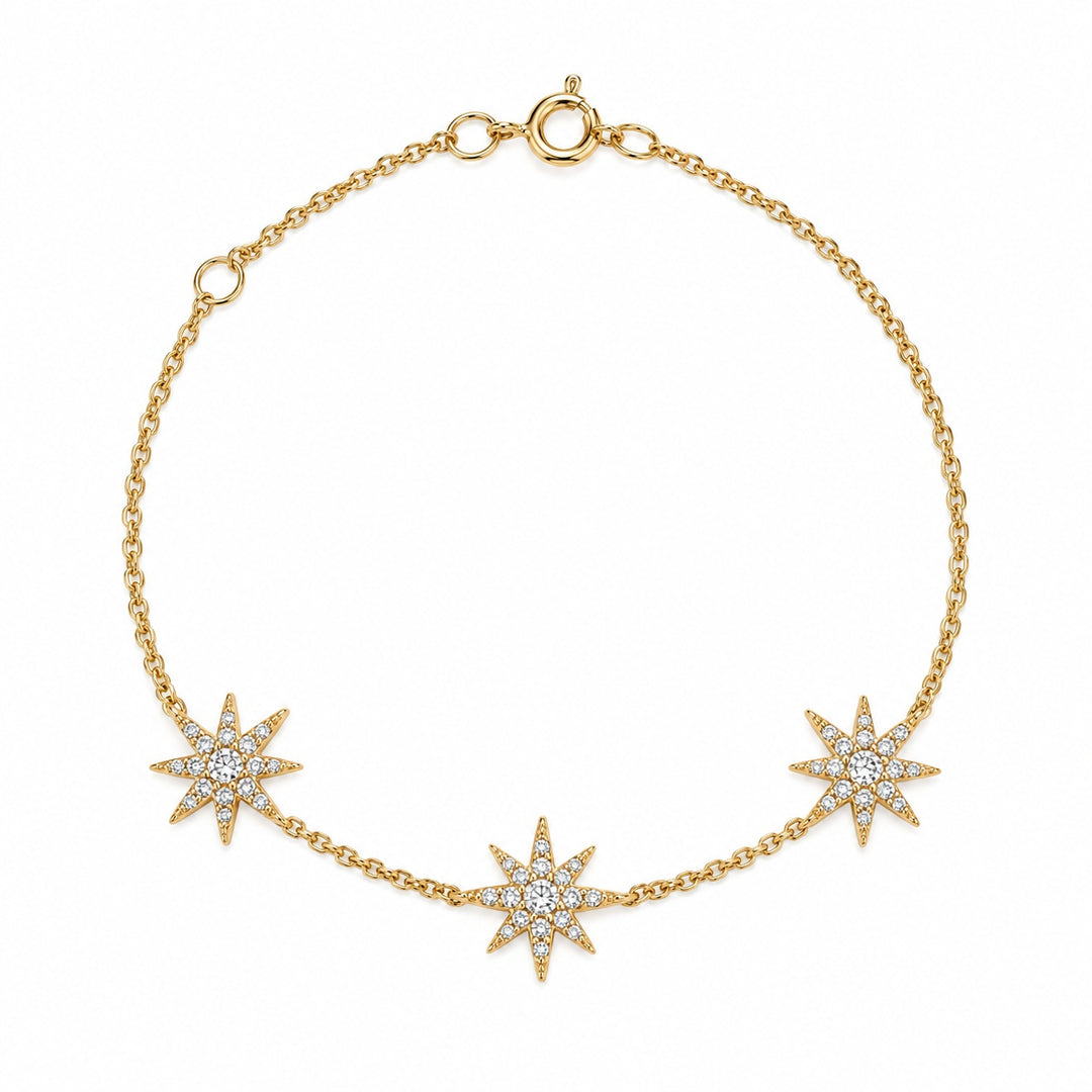 Starburst diamond bracelet