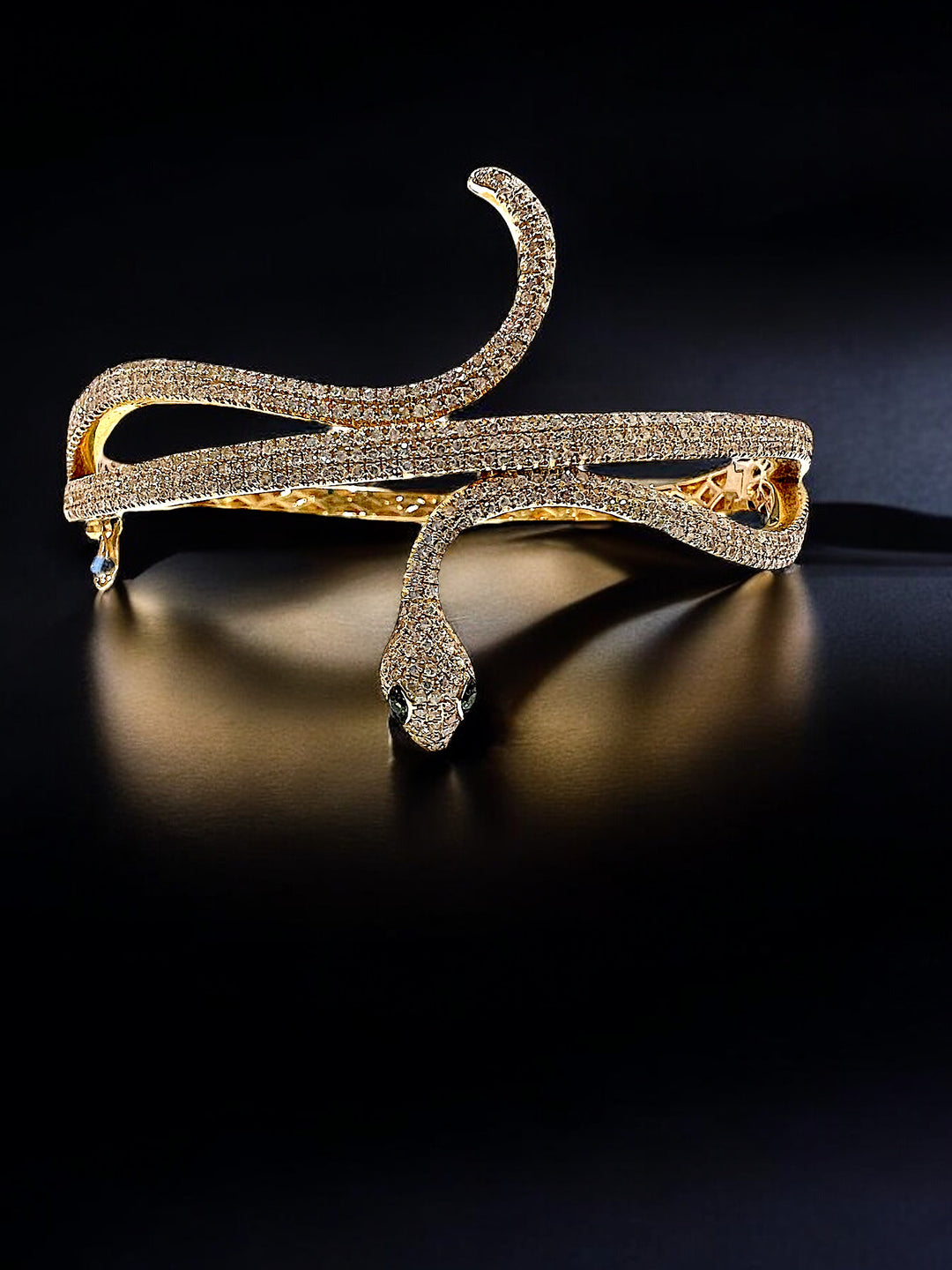 Diamond snake bangle
