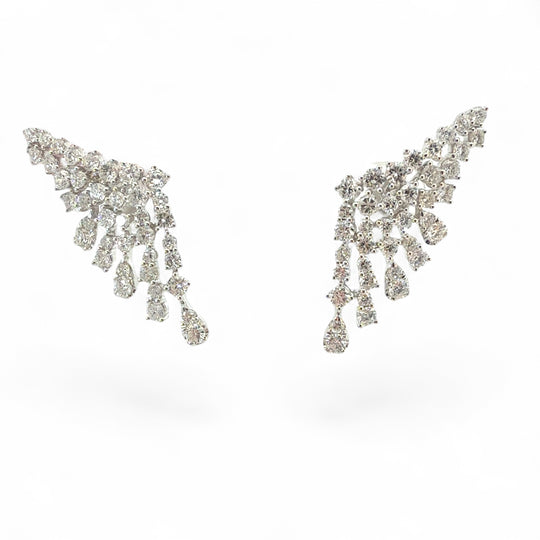 Fan Diamond Crawlers Earrings