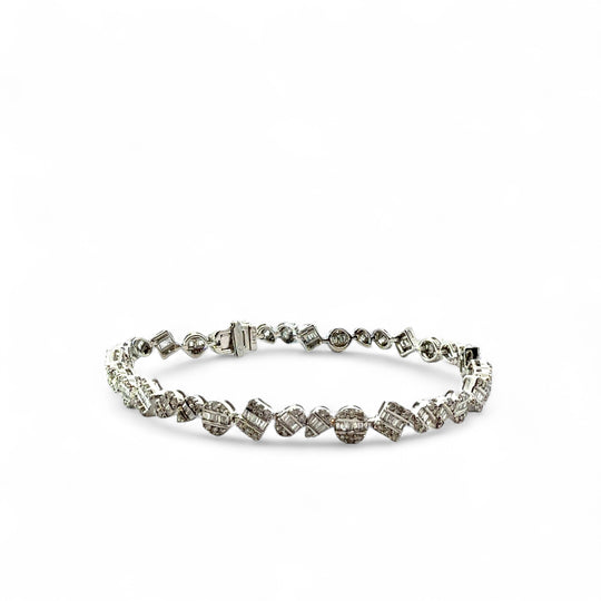 Multi Shape Diamond Tennis Bracelet