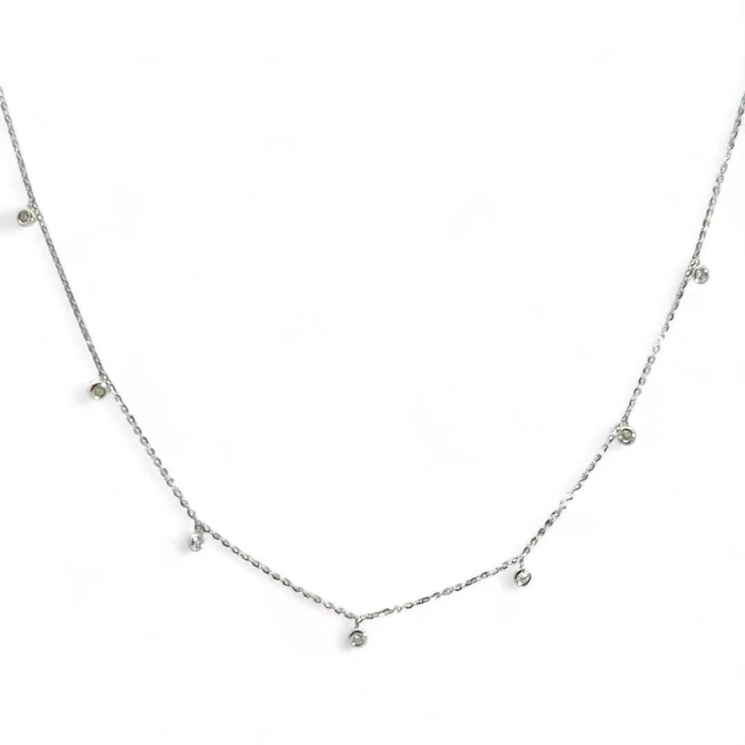 Diamond Round Station Necklace
