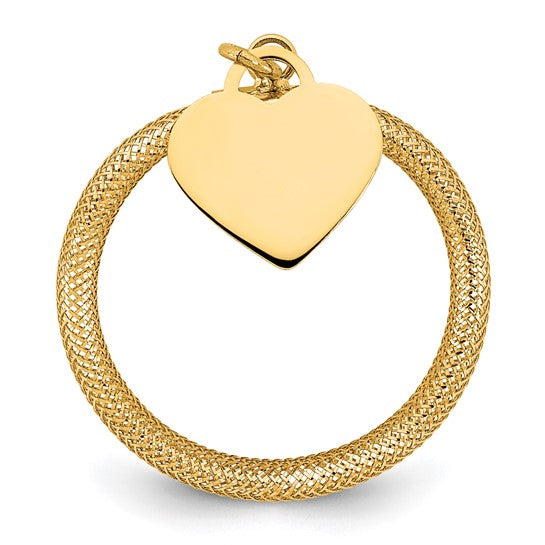 Woven Mesh Heart Ring