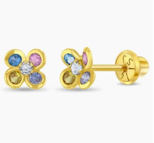 Floral Gemstone Baby earring