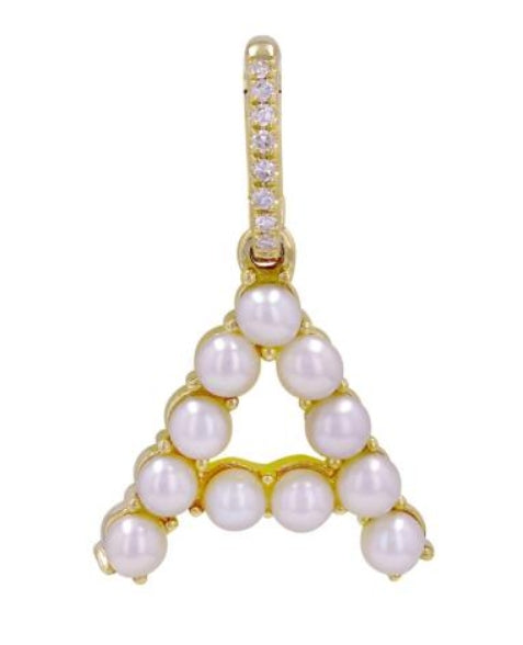 Pearl Letter Charm