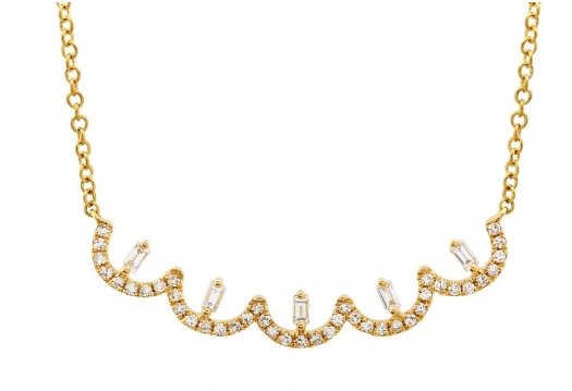 5 U Shaped diamond necklace