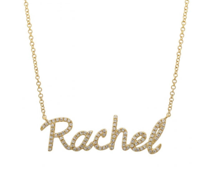 Petite Diamond Letter Pave Necklace