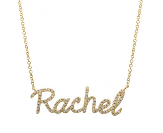 Petite Diamond Letter Pave Necklace