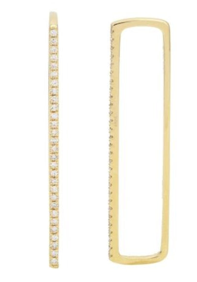 14k Yellow Gold Diamond Ear Cuff / Sold As A Single