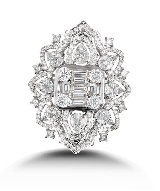 Diamond Cocktail Statement Ring