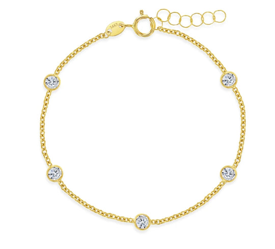 14K GOLD BEZEL CHILDRENS BRACELET