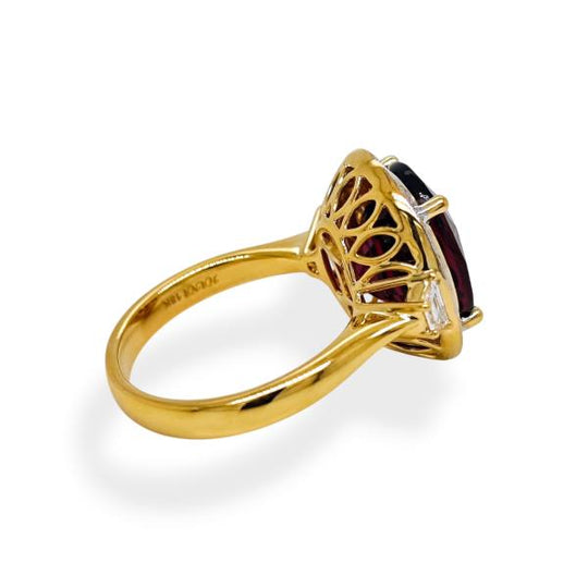 Rhodolite and Diamond Ring