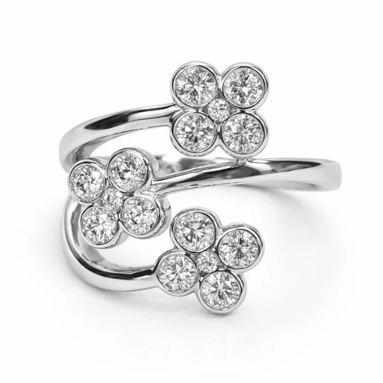 Trio Flower layer Ring