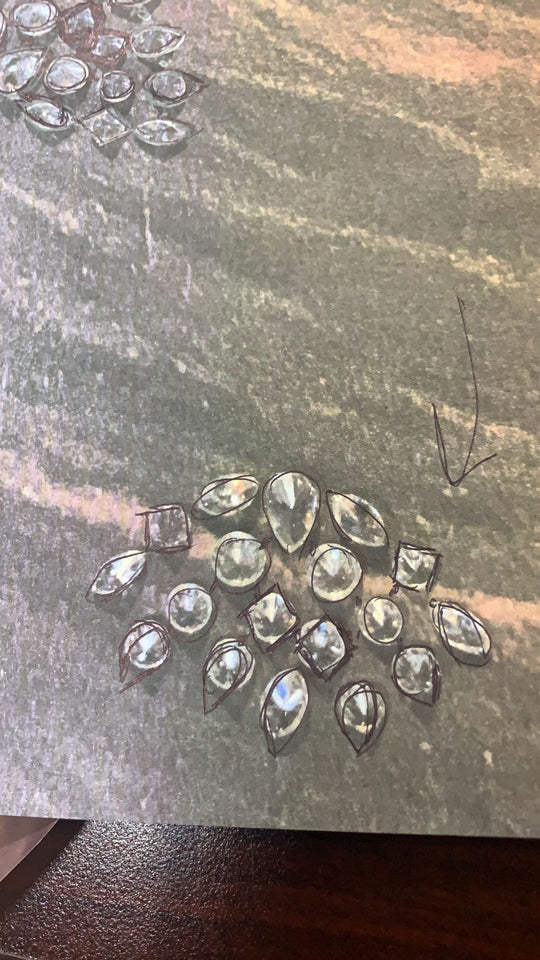 Diamond Fan custom Earrings