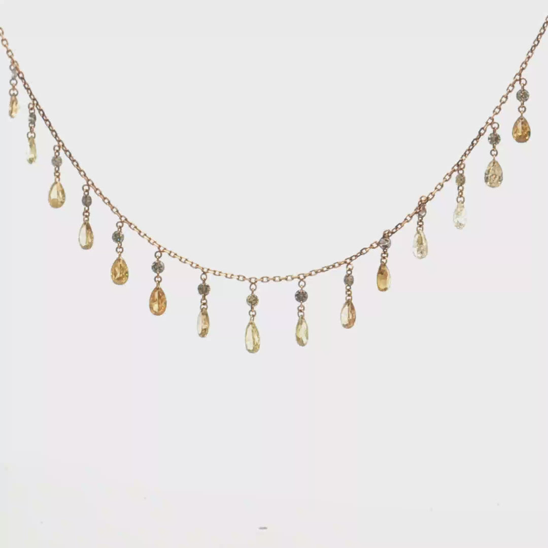 TEARDROP YELLOW DIAMOND NECKLACE