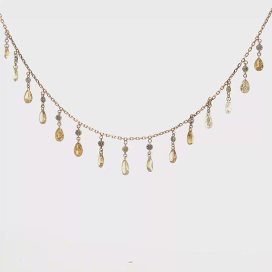 TEARDROP YELLOW DIAMOND NECKLACE