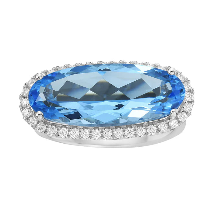 Swiss Blue Topaz Ring