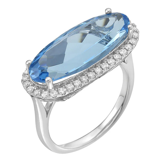 Swiss Blue Topaz Ring