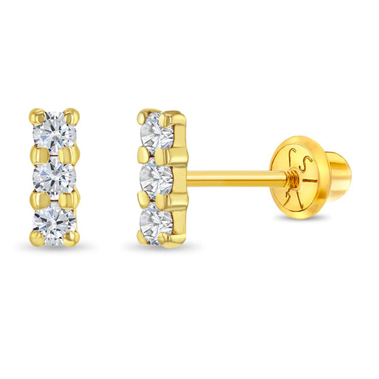 14k Bar Girls Earrings